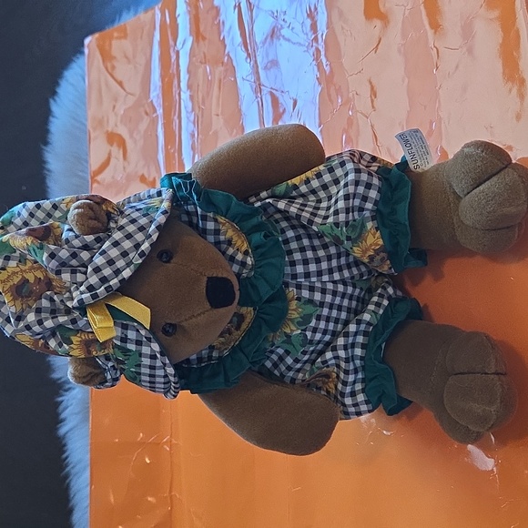 Russ Berrie Sunflower Bear Plush Stuffed Animal - Picture 4 of 4